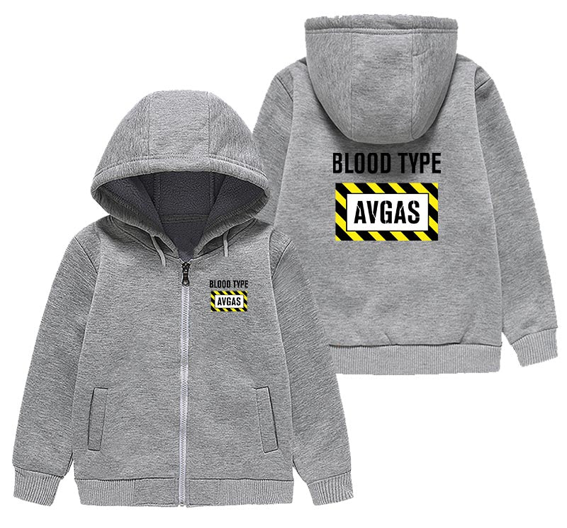 Blood Type AVGAS Designed "CHILDREN" Zipped Hoodies
