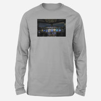 Thumbnail for Airbus A380 Cockpit Designed Long-Sleeve T-Shirts