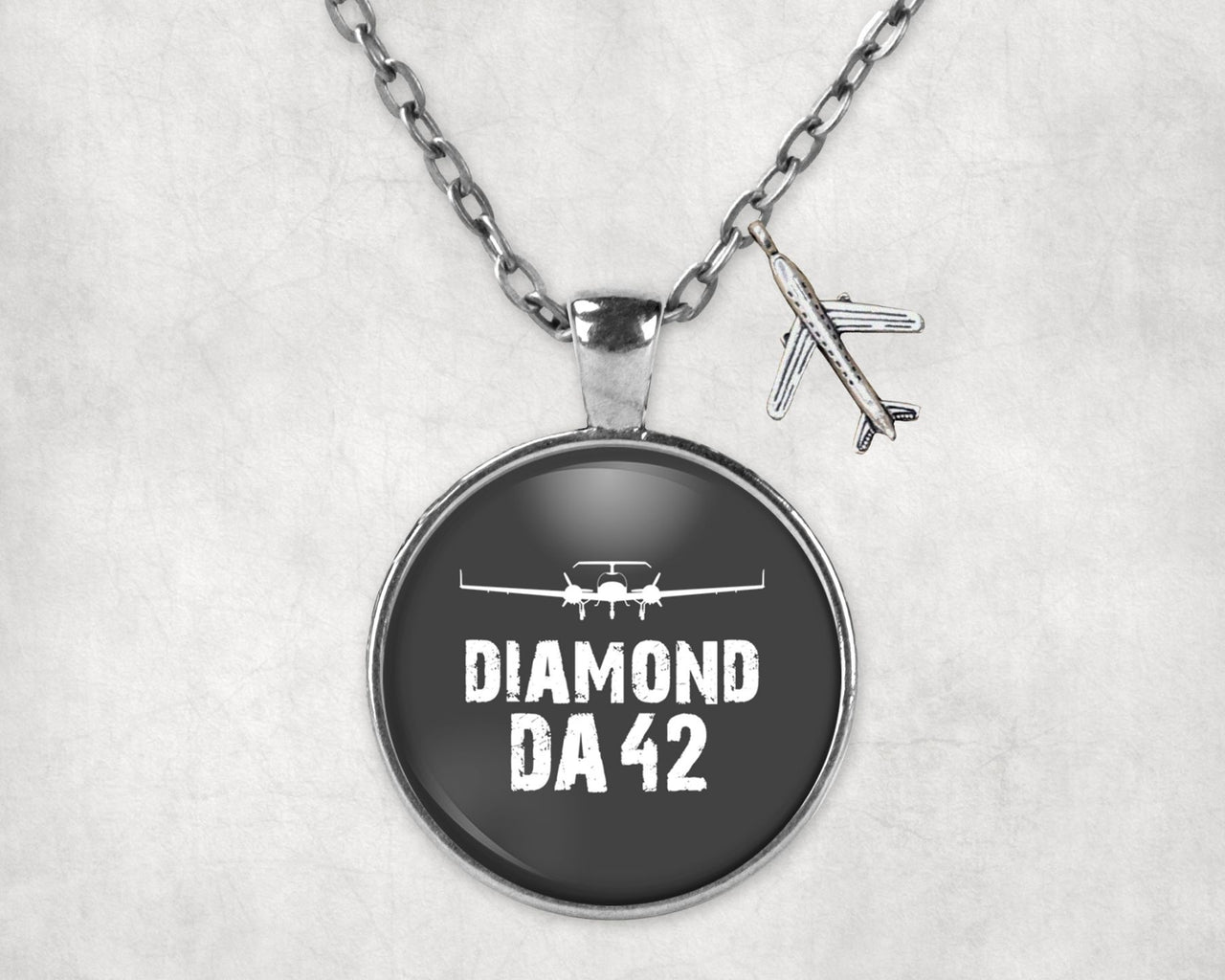 Diamond DA42 & Plane Designed Necklaces