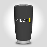 Thumbnail for Pilot & Stripes (2 Lines) Designed Tumbler Travel Mugs