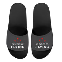 Thumbnail for I'D Rather Be Flying Designed Sport Slippers