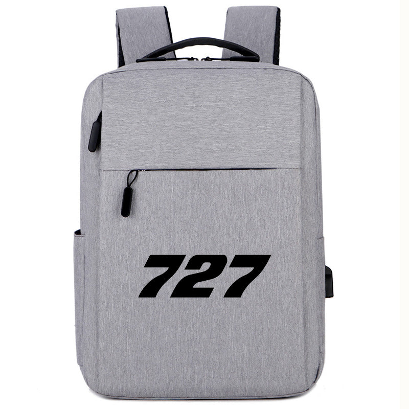 727 Flat Text Designed Super Travel Bags
