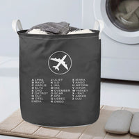 Thumbnail for Aviation Alphabet 2 Designed Laundry Baskets