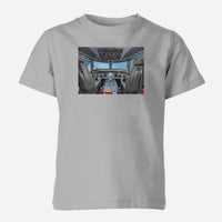 Thumbnail for Embraer E190 Cockpit Designed Children T-Shirts