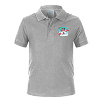 Thumbnail for Happy Pilot Designed Children Polo T-Shirts