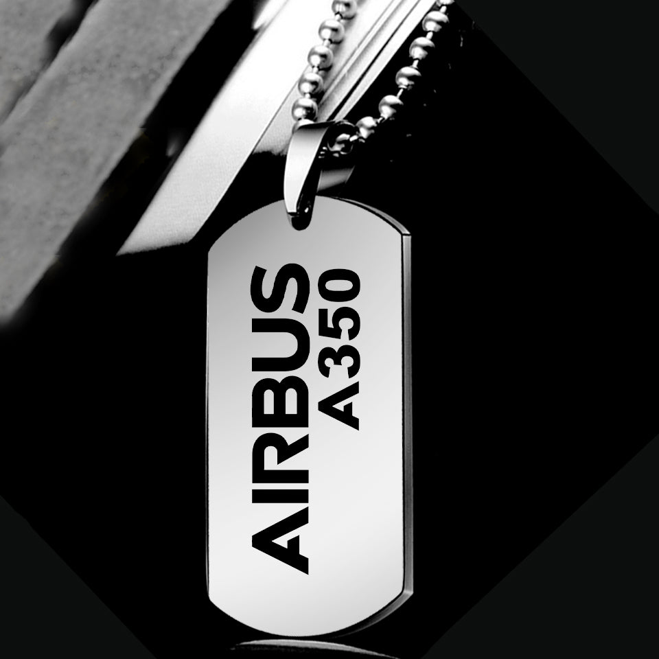 Airbus A350 & Text Designed Metal Necklaces