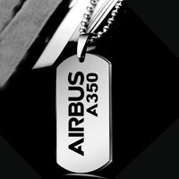 Thumbnail for Airbus A350 & Text Designed Metal Necklaces