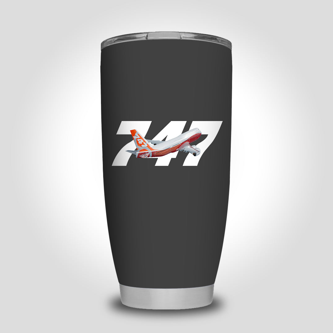 Super Boeing 747 Intercontinental Designed Tumbler Travel Mugs