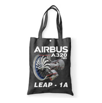Thumbnail for Airbus A320neo & Leap 1A Designed Tote Bags