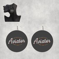 Thumbnail for Aviator - Dont Make Me Walk Designed Wooden Drop Earrings