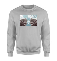 Thumbnail for Airplane Flying over Big Buildings Designed Sweatshirts