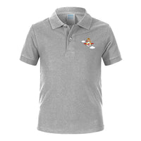 Thumbnail for Cartoon Little Boy Operating Plane (Edition 2) Designed Children Polo T-Shirts