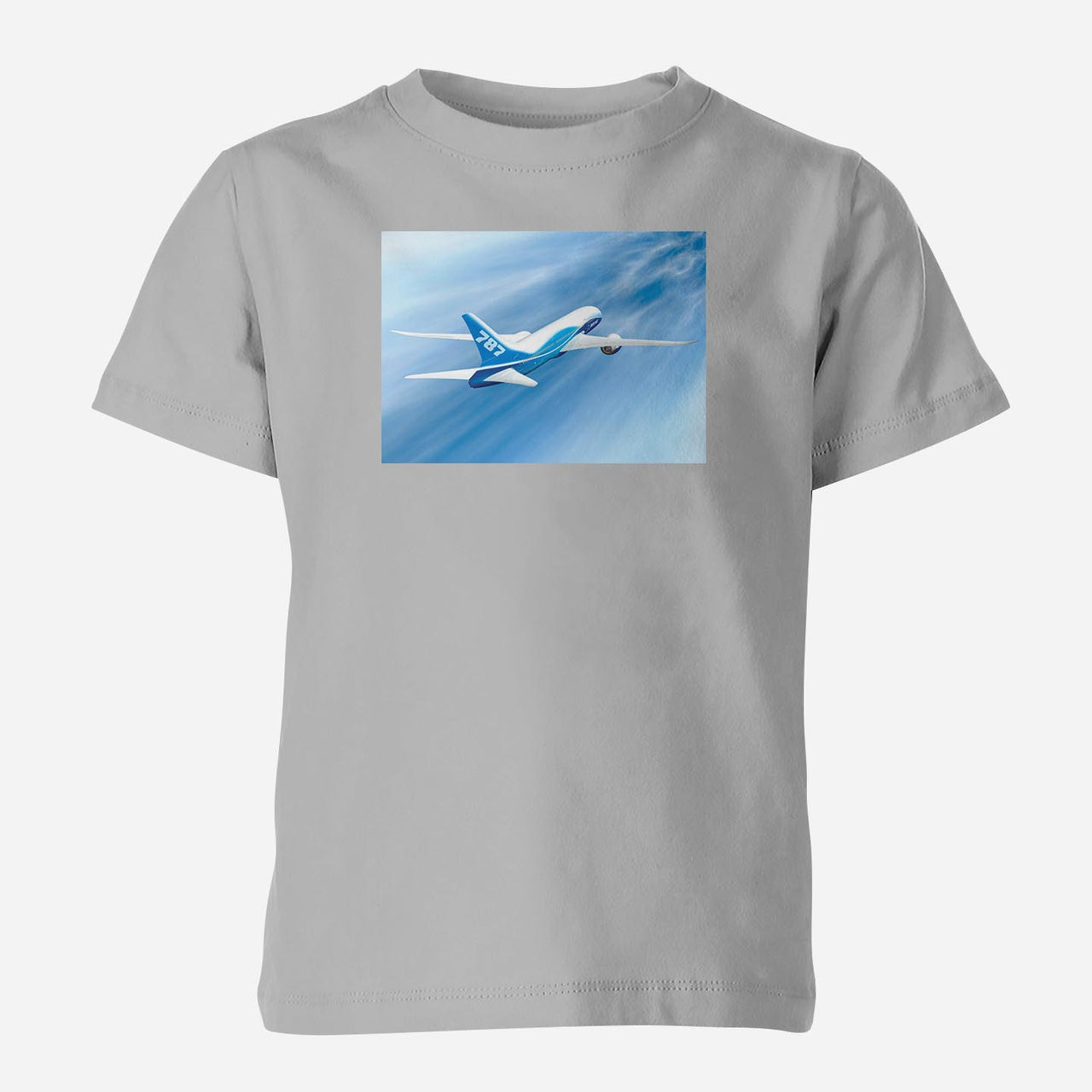 Beautiful Painting of Boeing 787 Dreamliner Designed Children T-Shirts