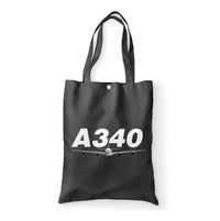 Thumbnail for Super Airbus A340 Designed Tote Bags