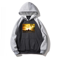 Thumbnail for Ready for Departure Passanger Jet Designed Colourful Hoodies