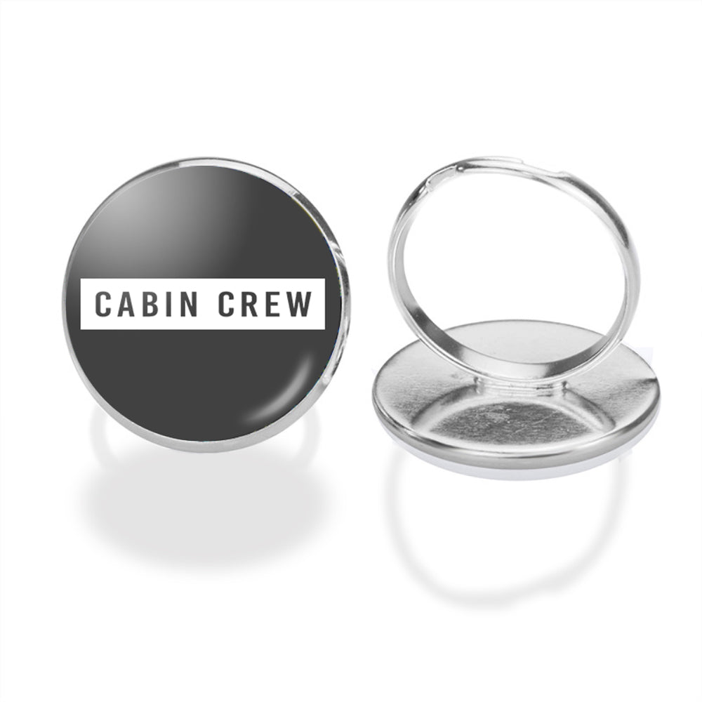Cabin Crew Text Designed Rings