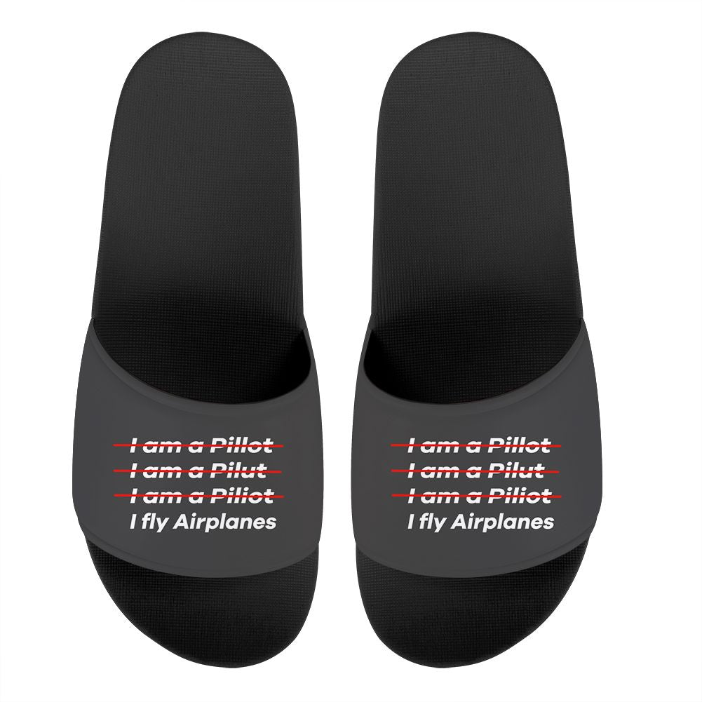 I Fly Airplanes Designed Sport Slippers