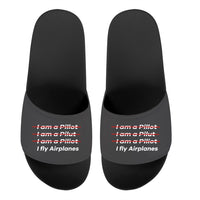 Thumbnail for I Fly Airplanes Designed Sport Slippers