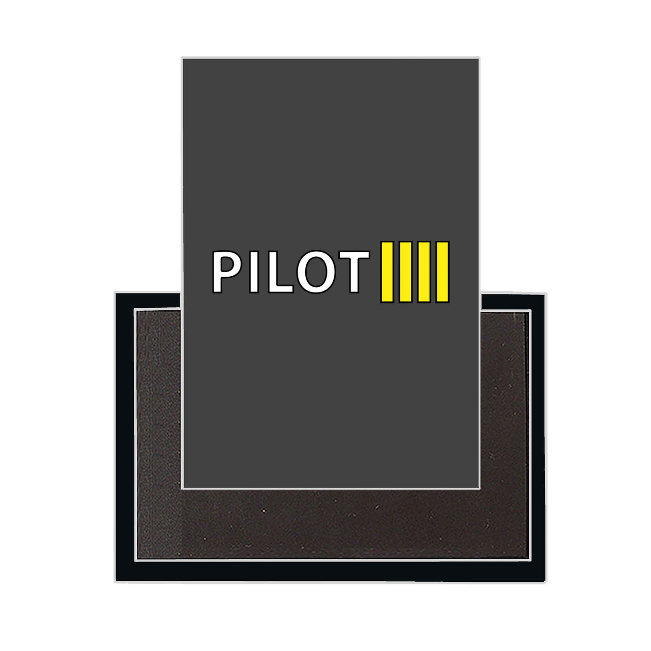 Pilot & Stripes (4 Lines) Designed Magnets