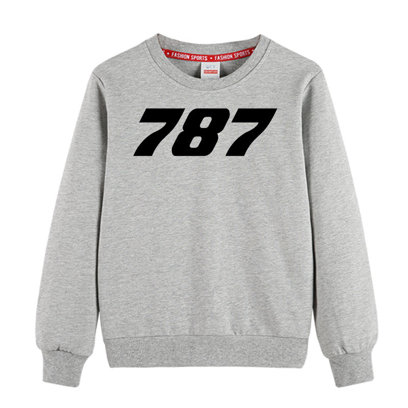 787 Flat Text Designed "CHILDREN" Sweatshirts