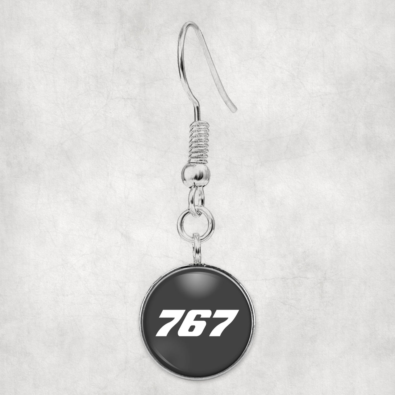 767 Flat Text Designed Earrings