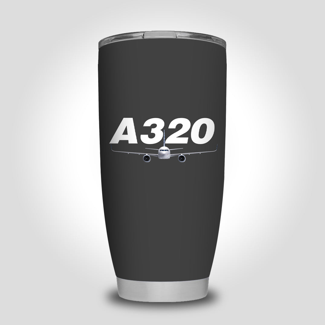 Super Airbus A320 Designed Tumbler Travel Mugs