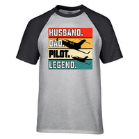 Thumbnail for Husband & Dad & Pilot & Legend Designed Raglan T-Shirts