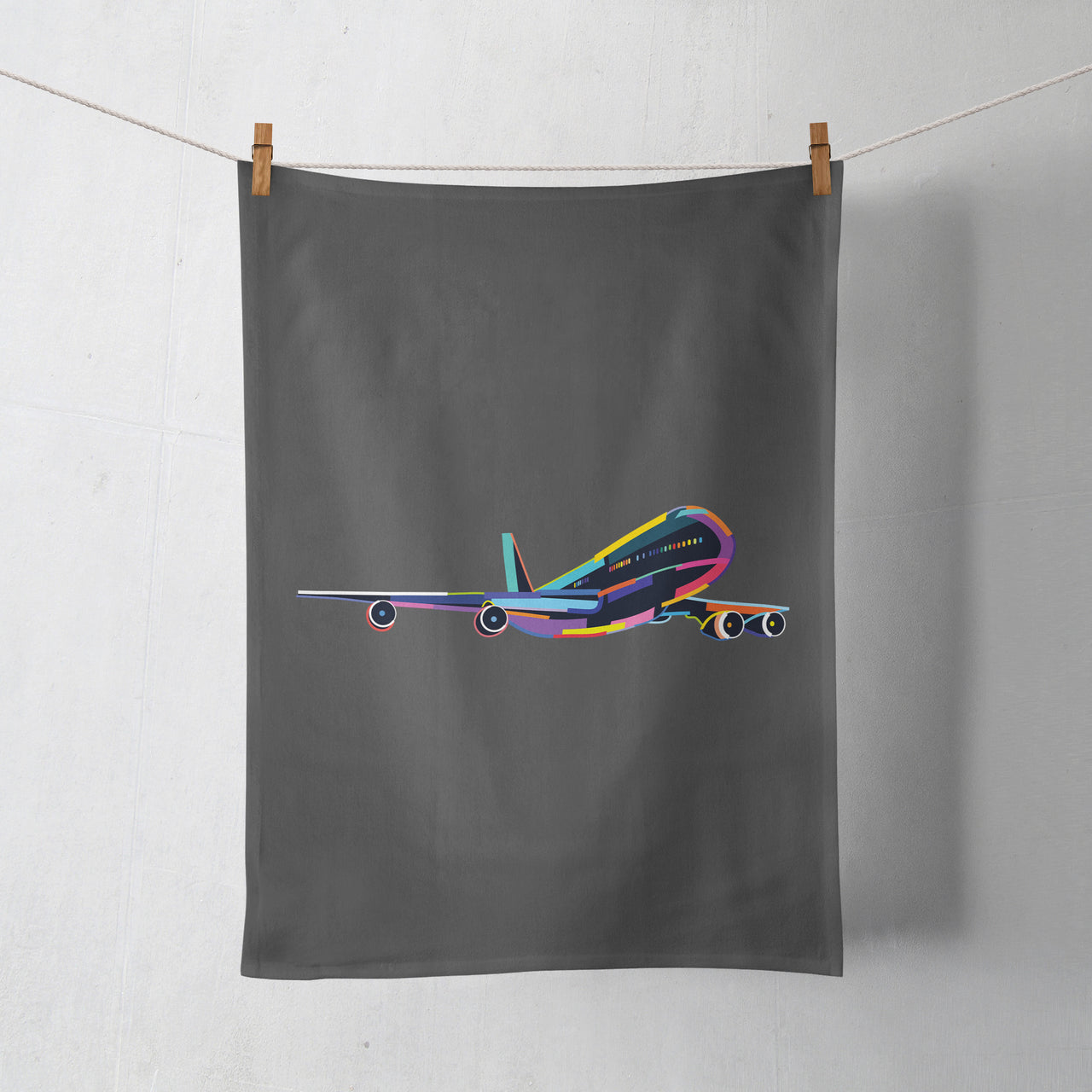 Multicolor Airplane Designed Towels