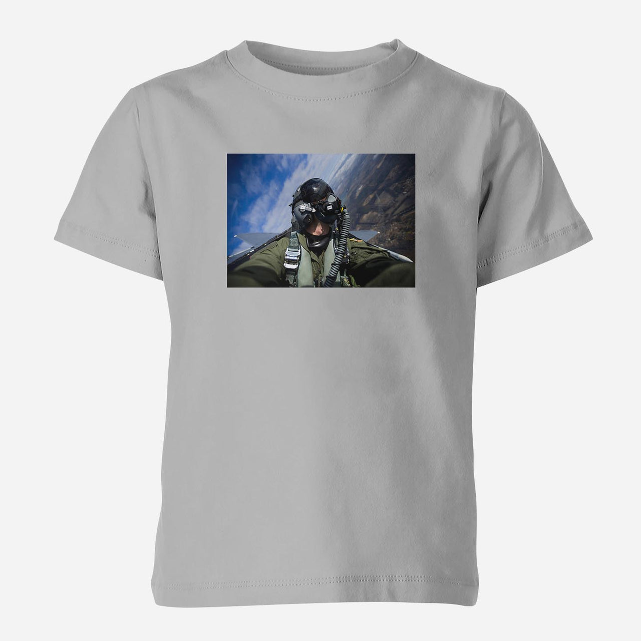 Amazing Military Pilot Selfie Designed Children T-Shirts