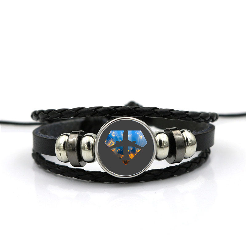 Supermen of The Skies (Sunrise) Designed Leather Bracelets