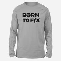 Thumbnail for Born To Fix Airplanes Designed Long-Sleeve T-Shirts