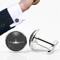 Thumbnail for Embraer E-190 Silhouette Plane Designed Cuff Links