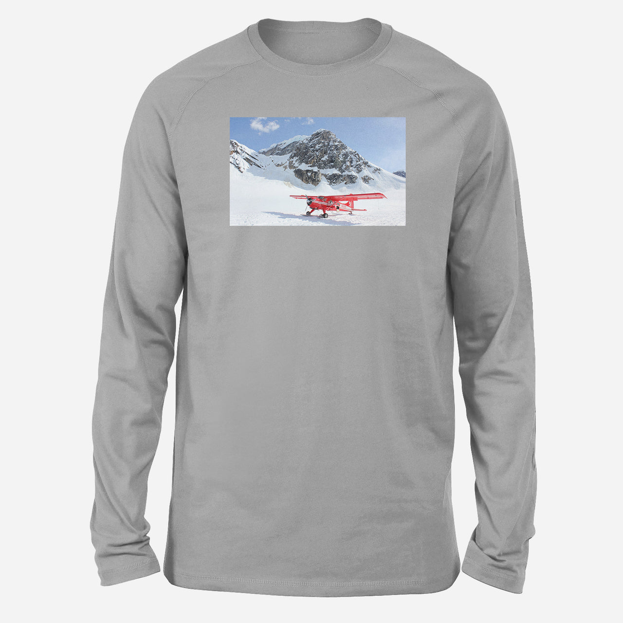 Amazing Snow Airplane Designed Long-Sleeve T-Shirts