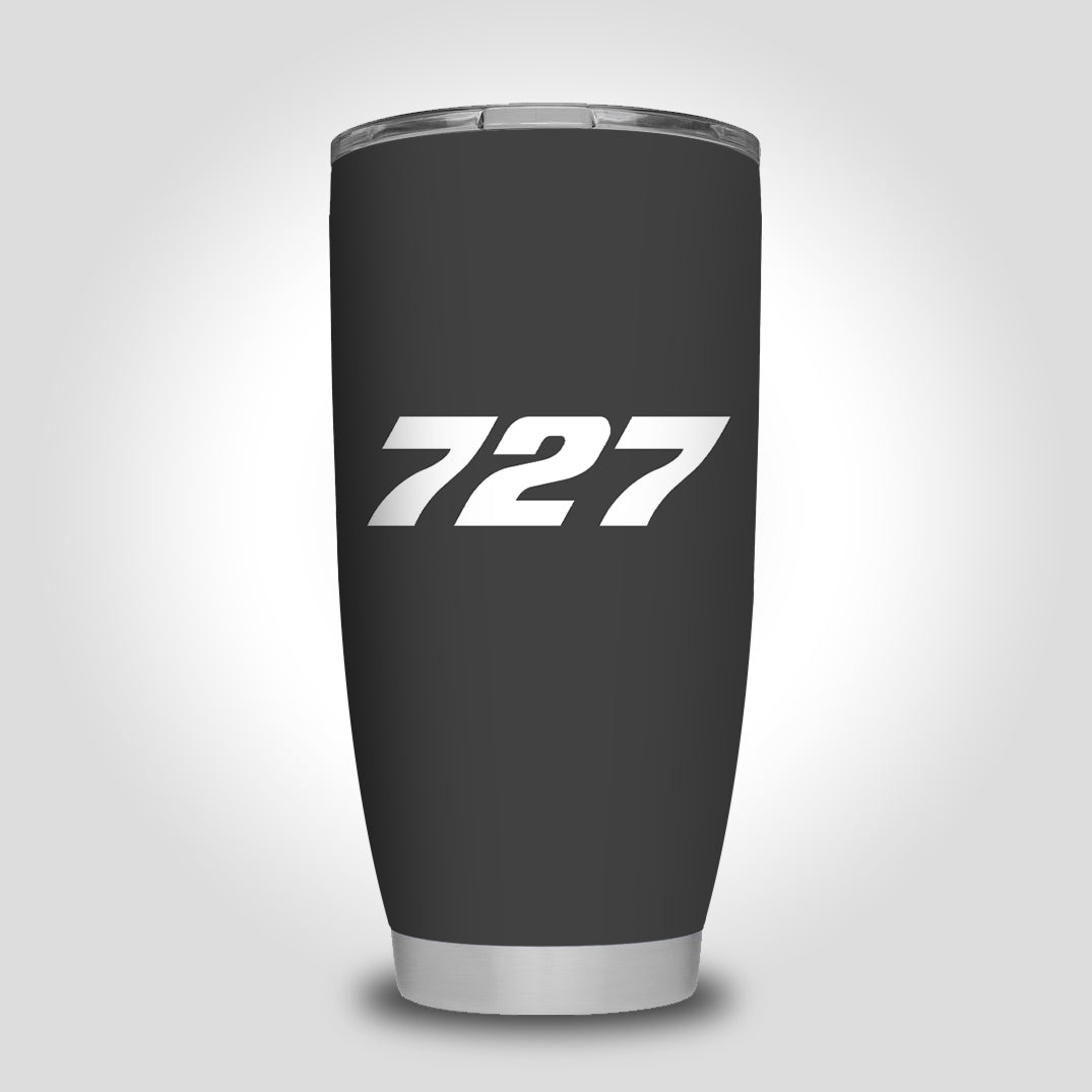 727 Flat Text Designed Tumbler Travel Mugs