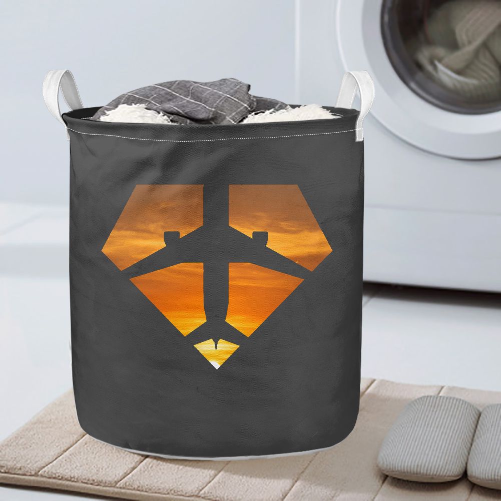 Supermen of The Skies (Sunset) Designed Laundry Baskets