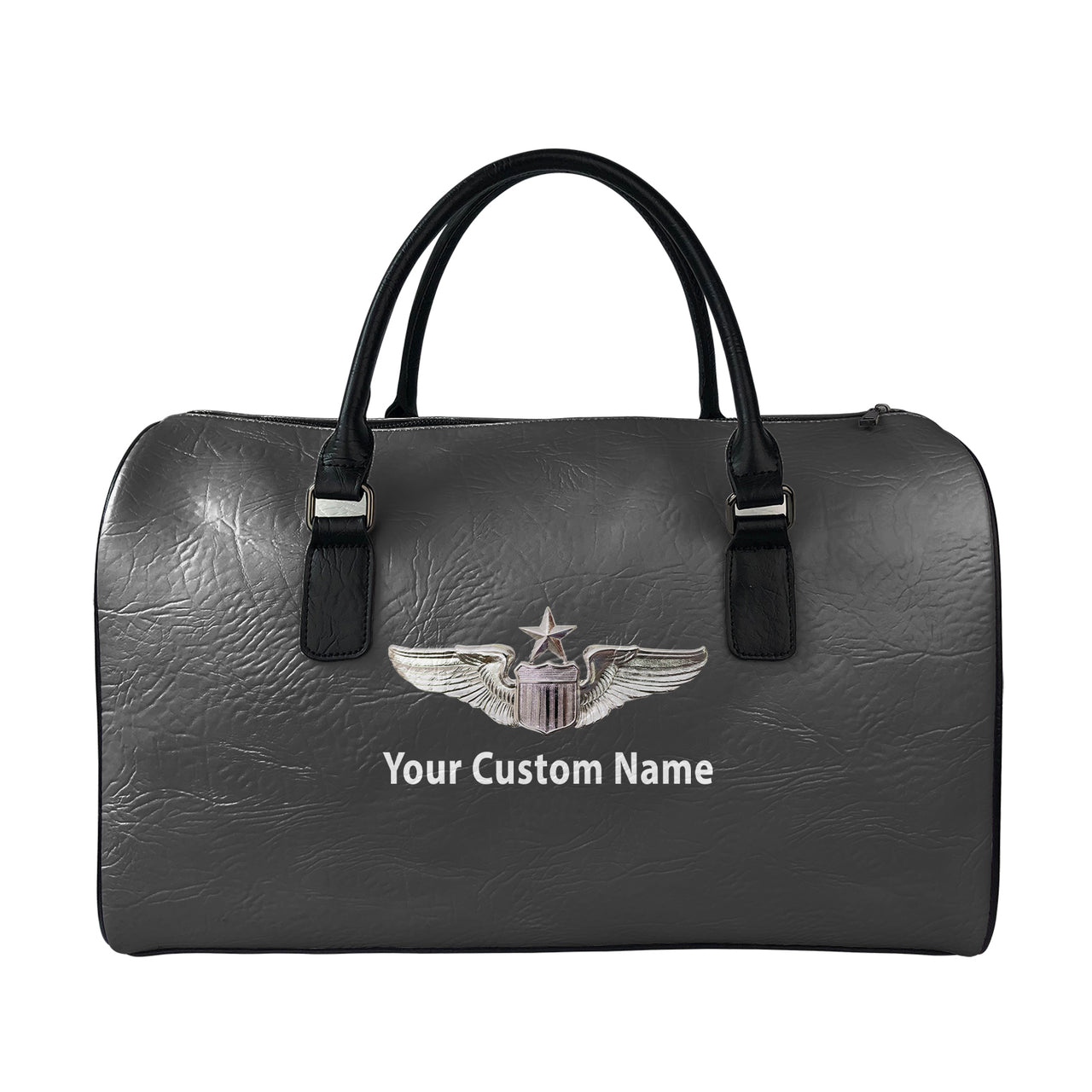 Custom Name (US Air Force & Star) Designed Leather Travel Bag