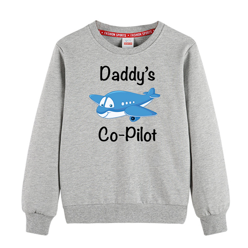 Daddy's Co-Pilot (Jet Airplane) Designed "CHILDREN" Sweatshirts