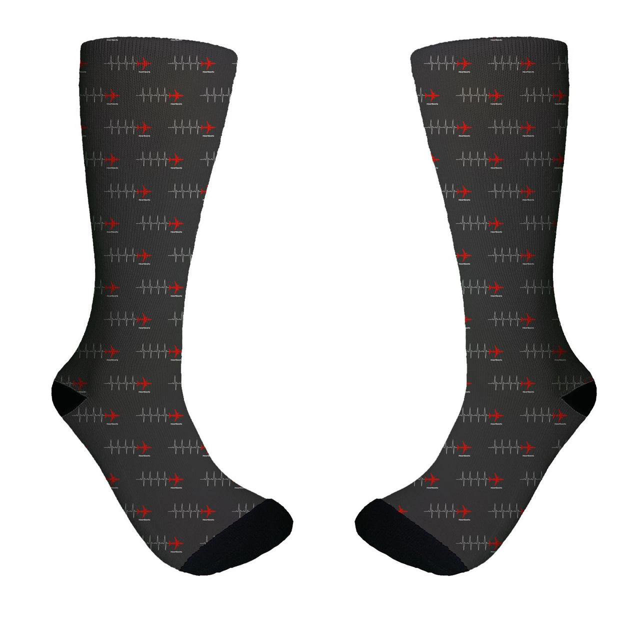 Aviation Heartbeats Designed Socks