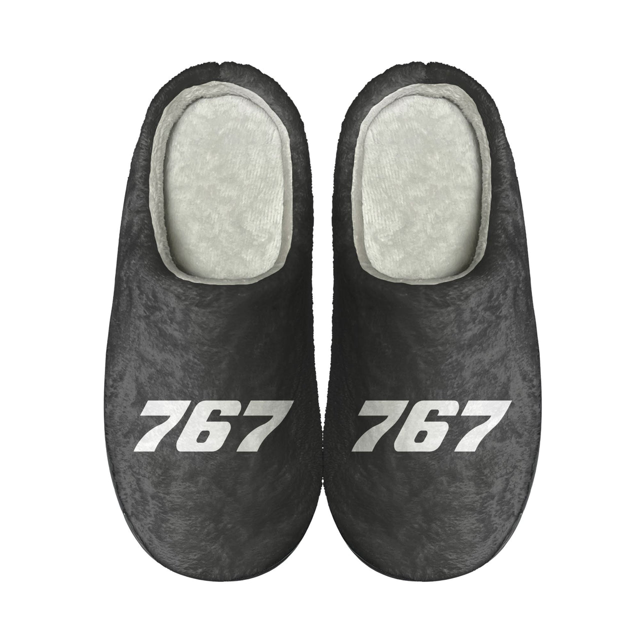 767 Flat Text Designed Cotton Slippers