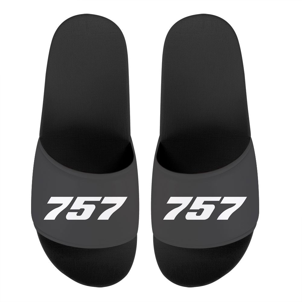 757 Flat Text Designed Sport Slippers