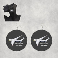 Thumbnail for Antonov AN-225 (10) Designed Wooden Drop Earrings