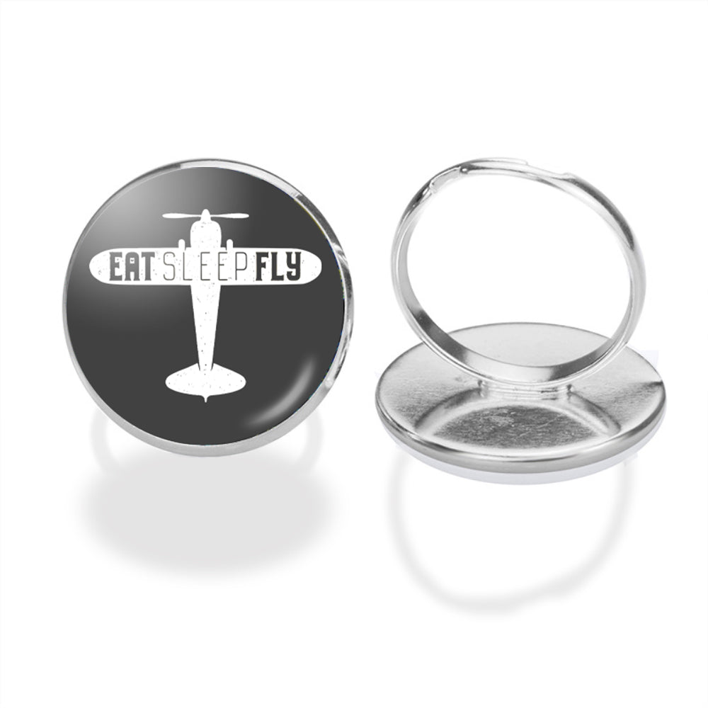 Eat Sleep Fly & Propeller Designed Rings