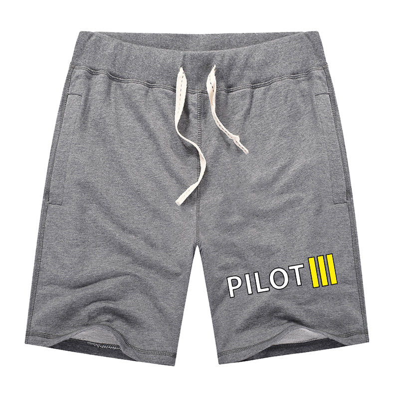 Pilot & Stripes (3 Lines) Designed Cotton Shorts