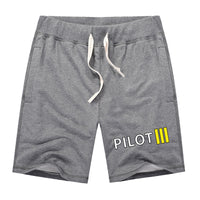 Thumbnail for Pilot & Stripes (3 Lines) Designed Cotton Shorts