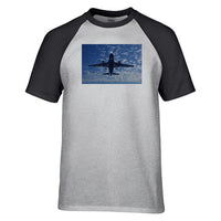 Thumbnail for Airplane From Below Designed Raglan T-Shirts