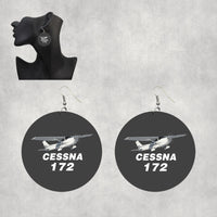 Thumbnail for The Cessna 172 Designed Wooden Drop Earrings