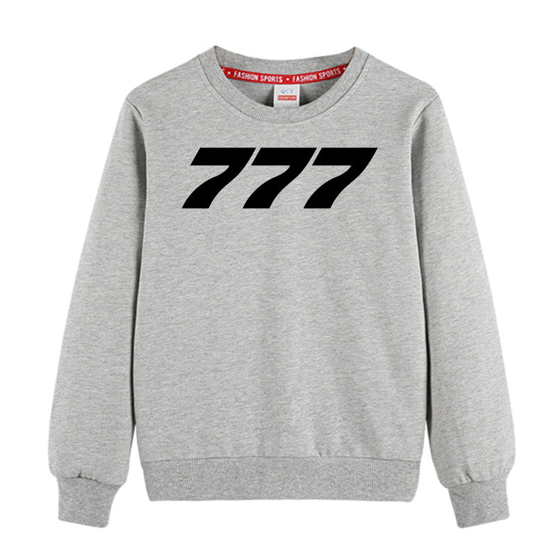 777 Flat Text Designed "CHILDREN" Sweatshirts