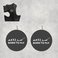 Thumbnail for Born To Fly Glider Designed Wooden Drop Earrings