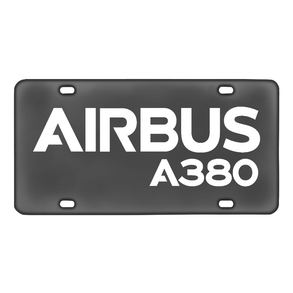 Airbus A380 & Text Designed Metal (License) Plates