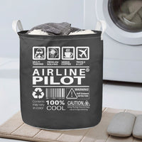 Thumbnail for Airline Pilot Label Designed Laundry Baskets